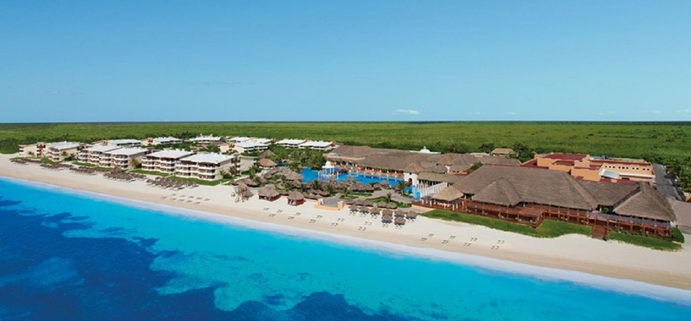 Image: PHOTO: An aerial view of Now Sapphire Riviera Cancun. (photo via AMResorts)