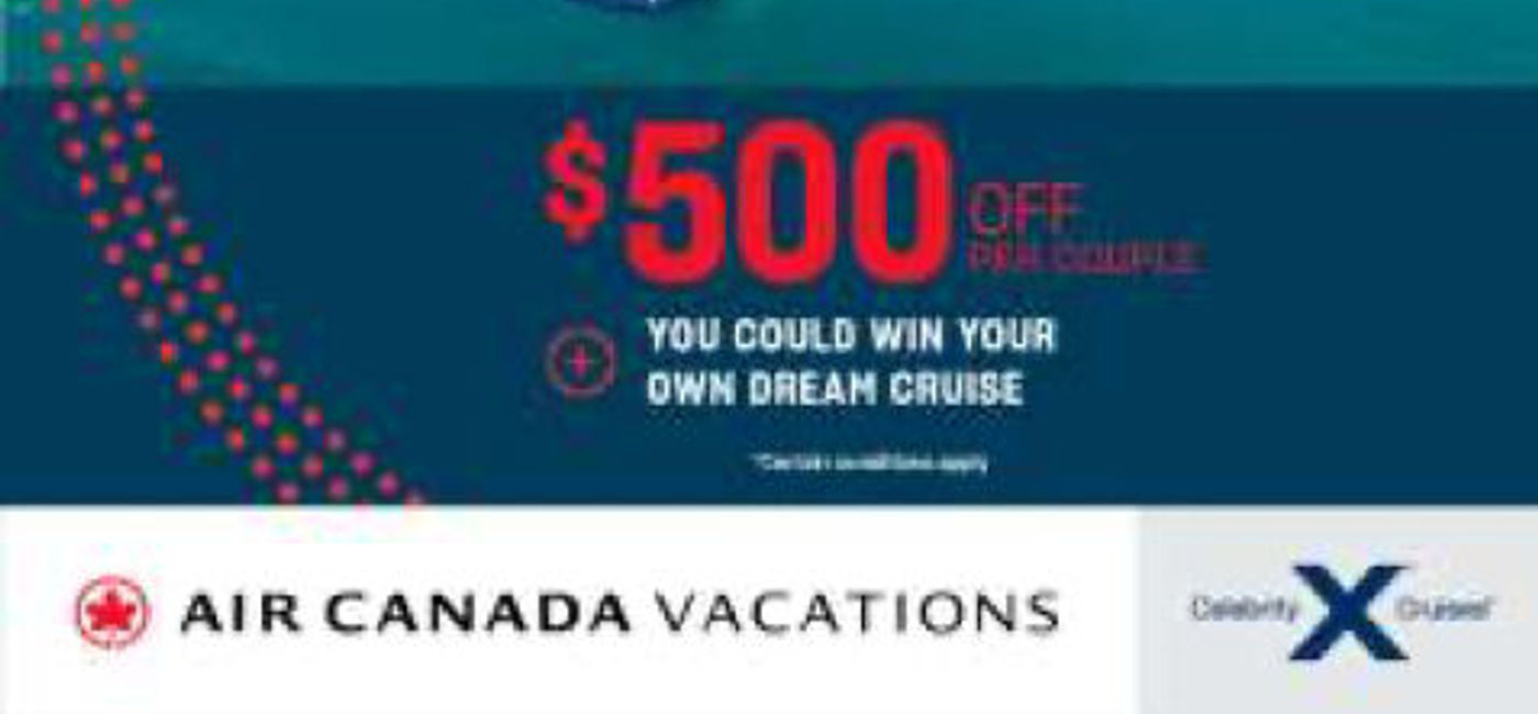 Image: ACV has launched an 'Agents at Sea' contest in partnership with Celebrity Cruises. (Air Canada Vacations)