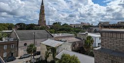 Rooftop view in Charleston South Carolina, historic district, holy city