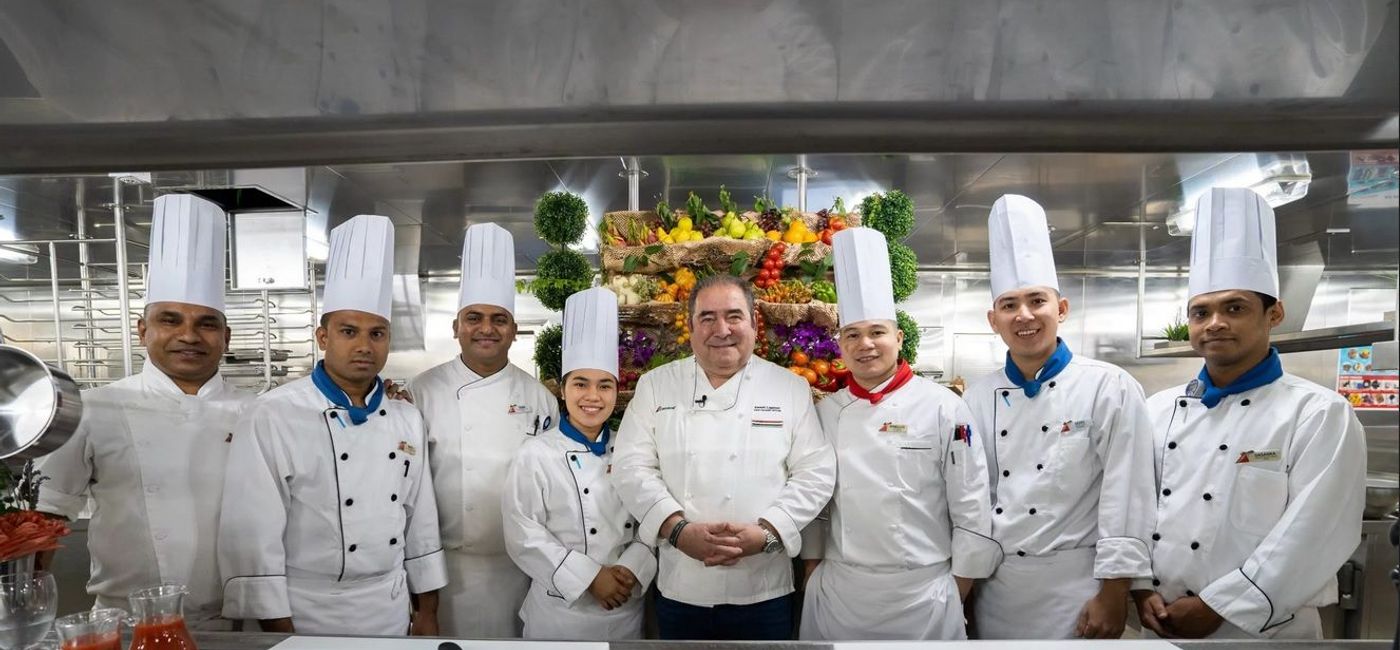 Image: Emeril Lagasse and Carnival chefs. (Photo Credit: Carnival Cruise Line Media)