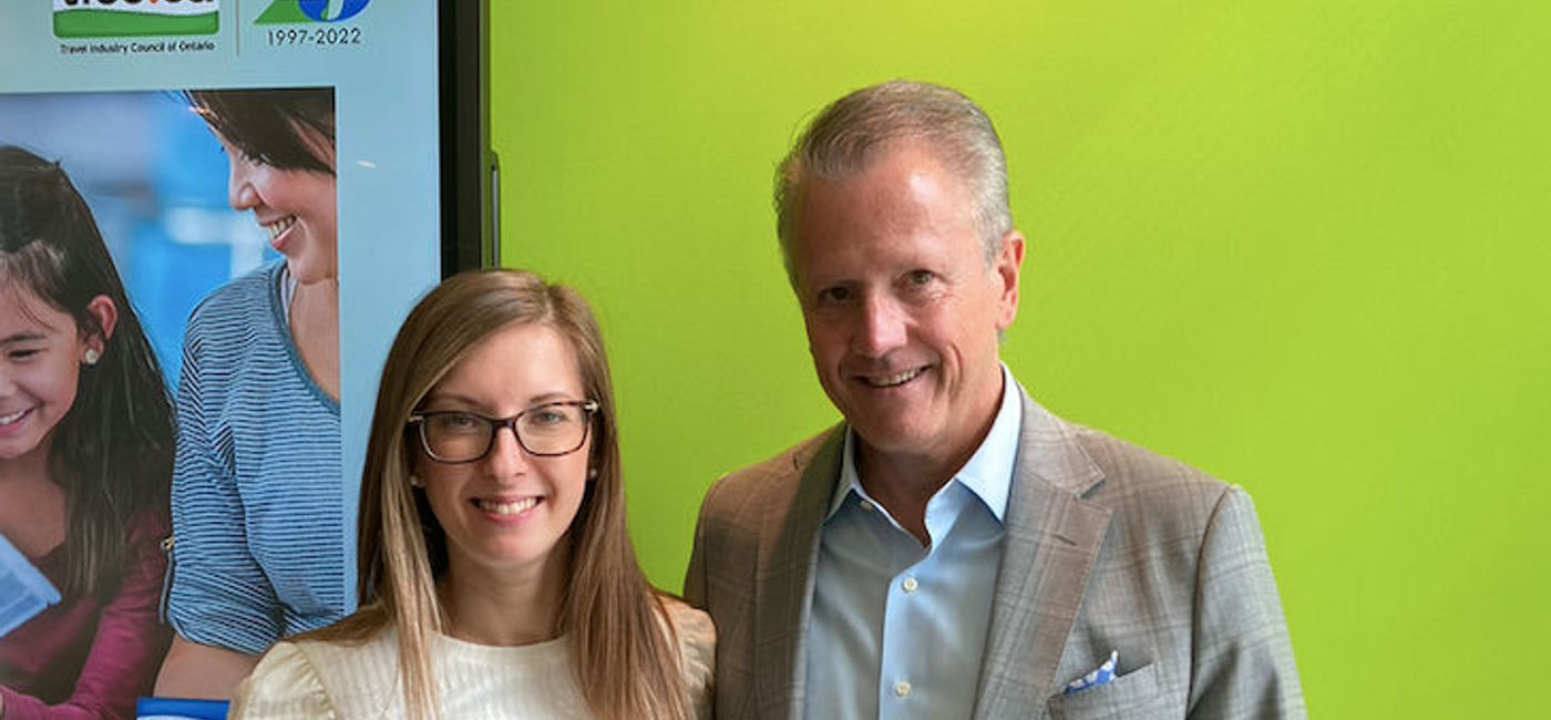 Image: TICO's Kristina Wilson and Richard Smart (TravelPulse Canada)