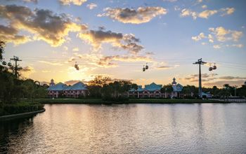 Walt Disney World's Caribbean Beach Resort with Skyliner