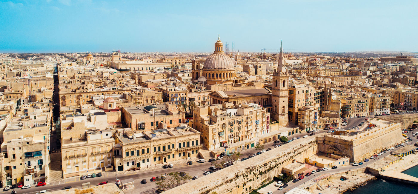 Image: Aerial view of Valletta, Malta. (Photo via Malta Tourism Authority)