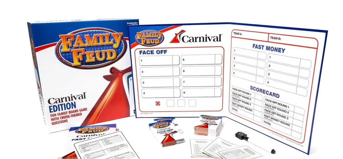 Image: Carnival Cruise Line's Family Feud board game. (photo via Carnival Cruise Line Media)
