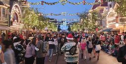 Disneyland Resort, Main Street USA, Sleeping Beauty's Winter Castle, lights, holidays, seasonal, festive, decorations