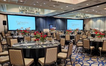 Hilton Bellevue, Grand Ballroom, Avoya Travel, Million Dollar Showcase, events, dinner, dining, conference