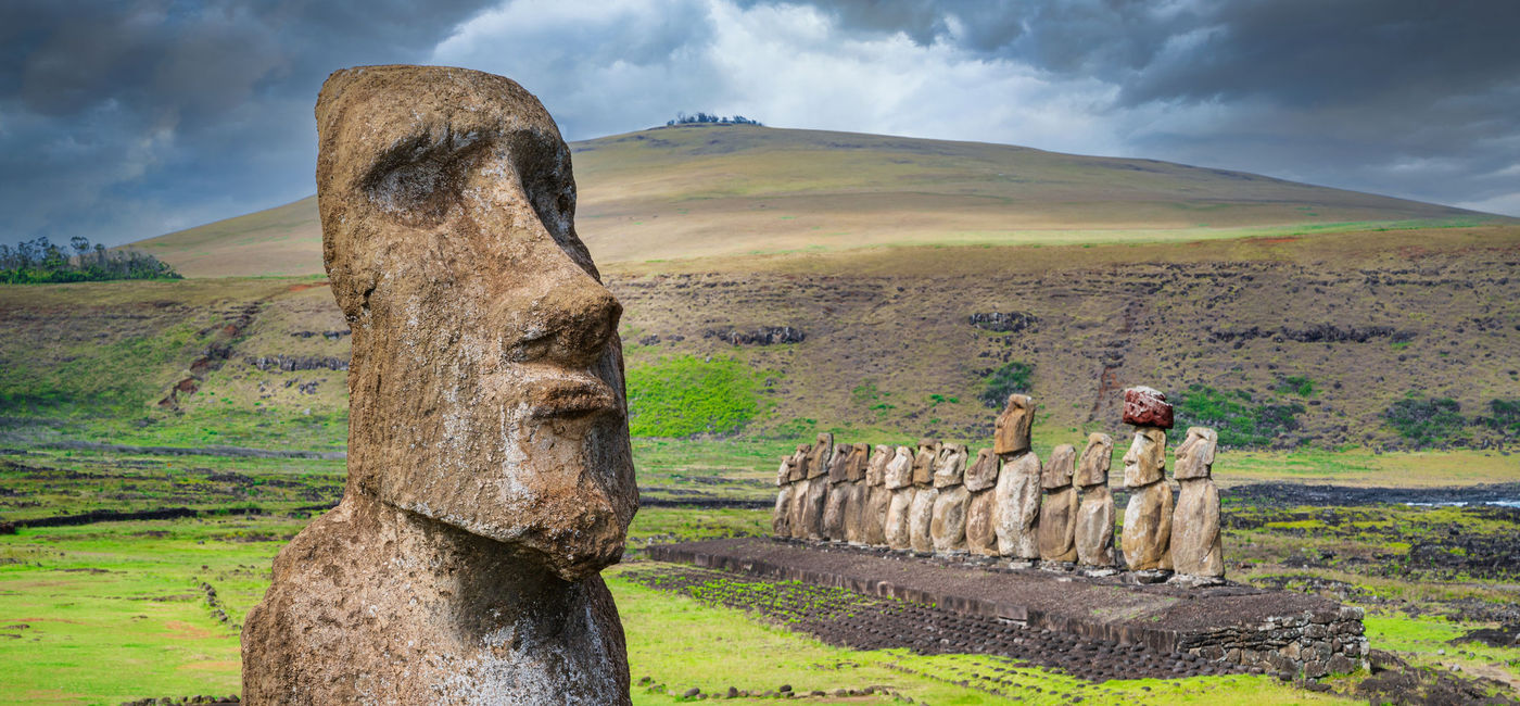 Image: PHOTO: Moai in Easter Island, Chile. (photo via Mlenny/E+)
