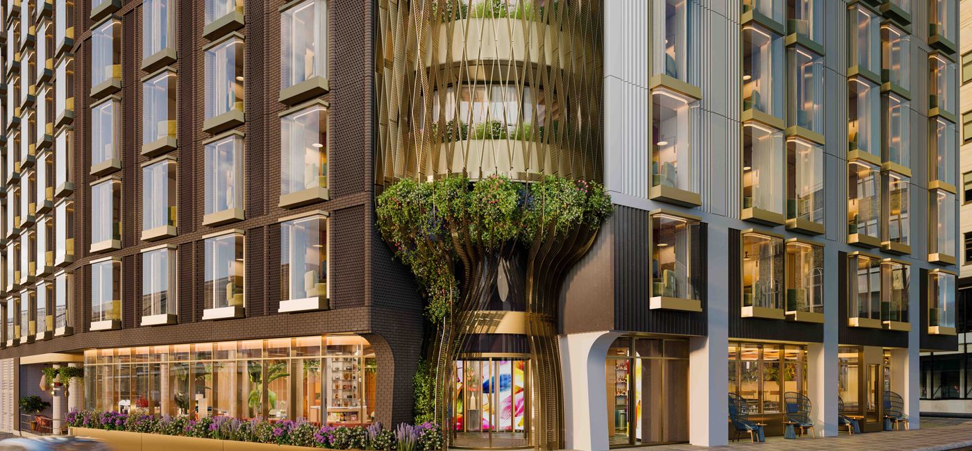 Image: Exterior rendering of The BoTree in London. (photo via The BoTree) ((photo via The BoTree))