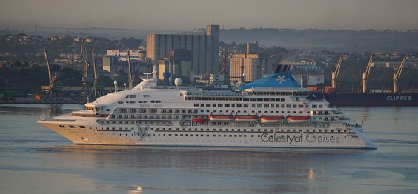 Image: PHOTO: Celestyal Cruises’ Celestyal Crystal in Havana harbor. (photo by Brian Major)
