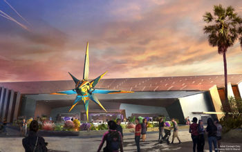 Rendering of the new Guardians of the Galaxy-themed EPCOT pavilion.