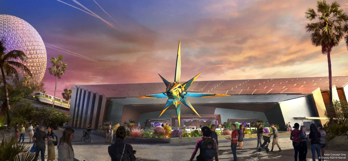 Image: Rendering of the new Guardians of the Galaxy-themed EPCOT pavilion. (photo via Walt Disney World Resort) ((photo via Walt Disney World Resort))