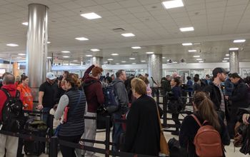 Long security lines at the airport