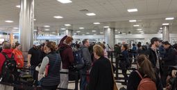 Long security lines at the airport