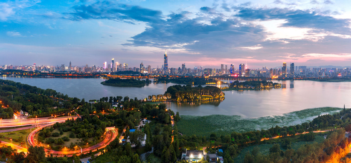 Image: The city of Nanjing at sunset.  (Photo Credit: iStock / iStock / Getty Images Plus)