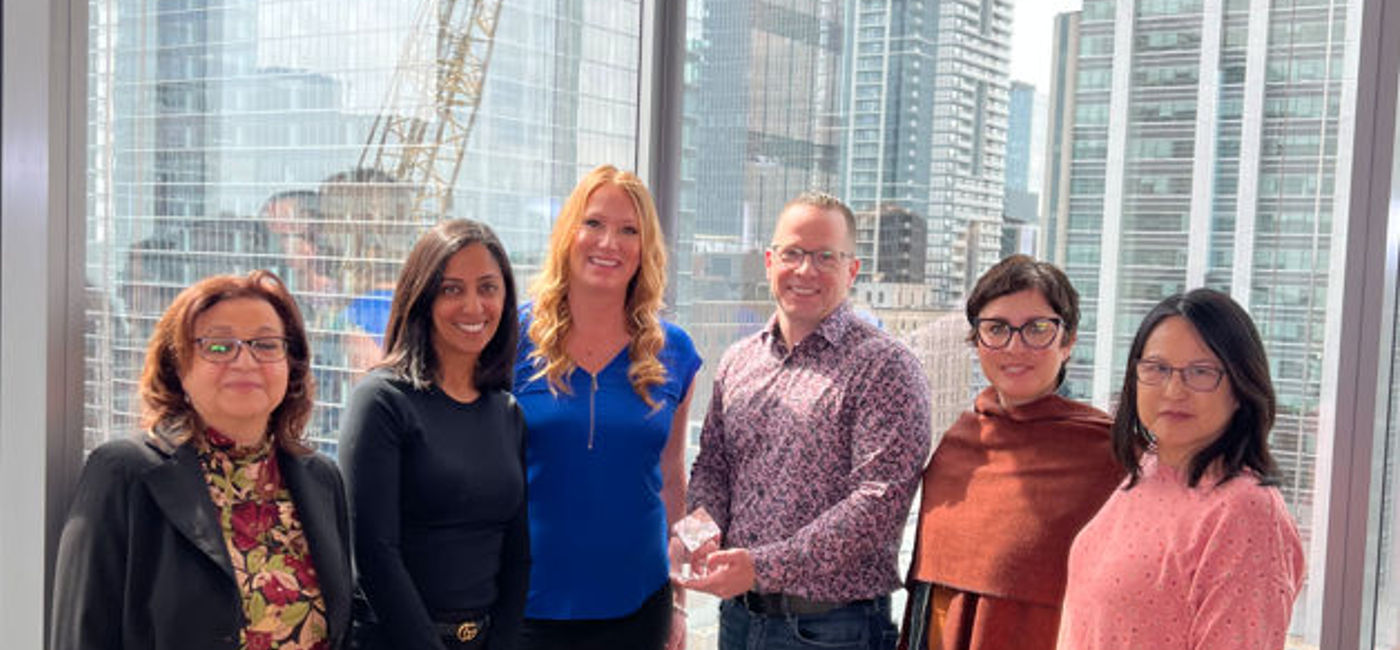 Image: Franca Iuele, Director of Partnership Marketing for Ensemble; Shahla Lalani, SVP of Marketing, Navigatr Group; Jenni Berg, National Accounts Director, TTC Brands; Michael Johnson, President of Ensemble; Jenn Kotacka, Senior Director of Training & Development; Annabelle Seow, Senior Director, Member Operations, Ensemble. (Ensemble Travel Group)
