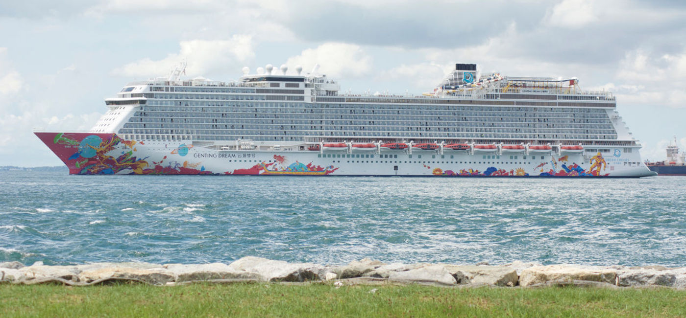 Image: PHOTO: Genting Dream cruise ship viewed from Kusu Island, Singapore. (photo via Flickr/Thomas Timlen)