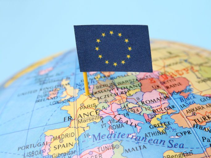 European Union, EU, flag, map, globe, Europe