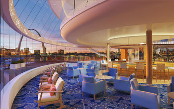 Explorers Lounge aboard the Viking Mississippi.
