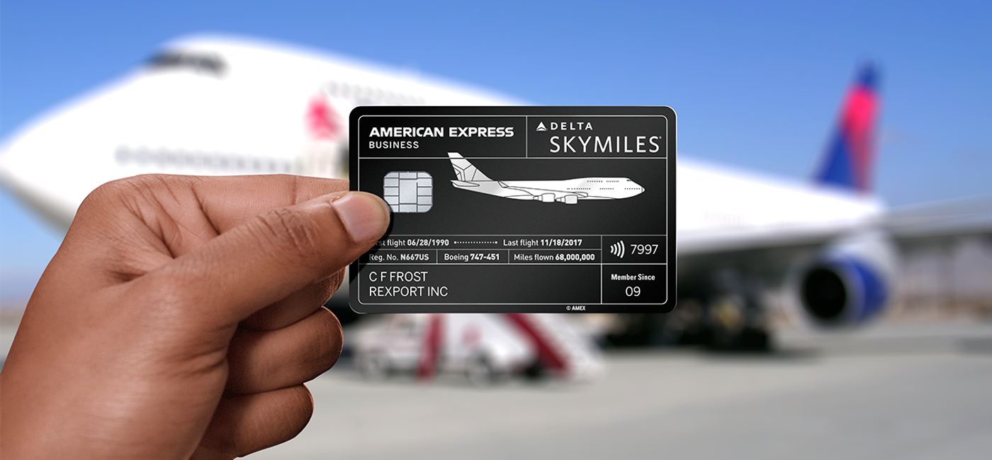 Image: Limited edition American Express and Delta Air Lines cobrand credit card made from an airplane. (Photo Credit: Delta Air Lines)