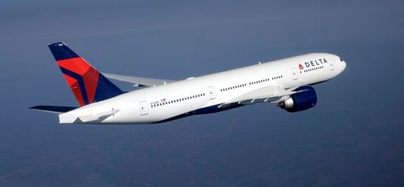 Image: PHOTO: A Delta Air Lines Boeing 777-200LR in flight. (photo courtesy of Delta Air Lines) 