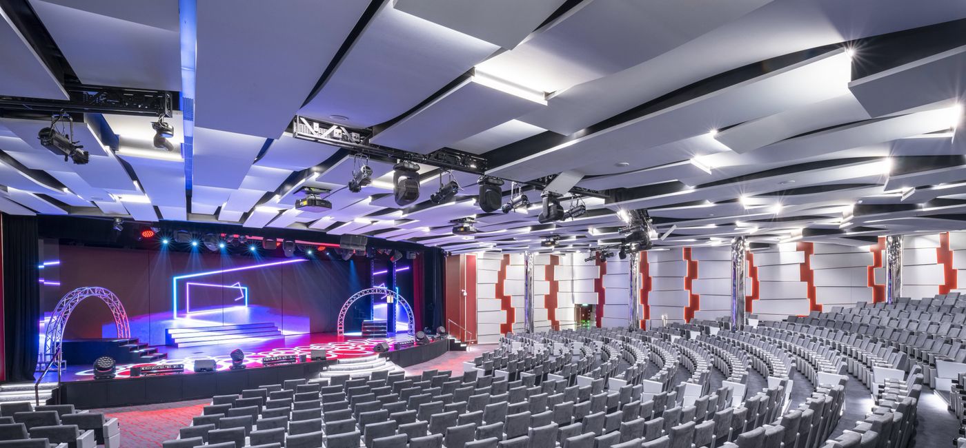 Image: Rendering of Chora Theatre inside the MSC Seascape. (photo via Ivan Sarfatti) ((photo via Ivan Sarfatti))