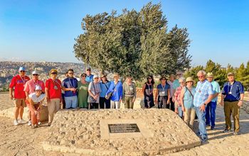An ETS tour group in the Holy Lands.