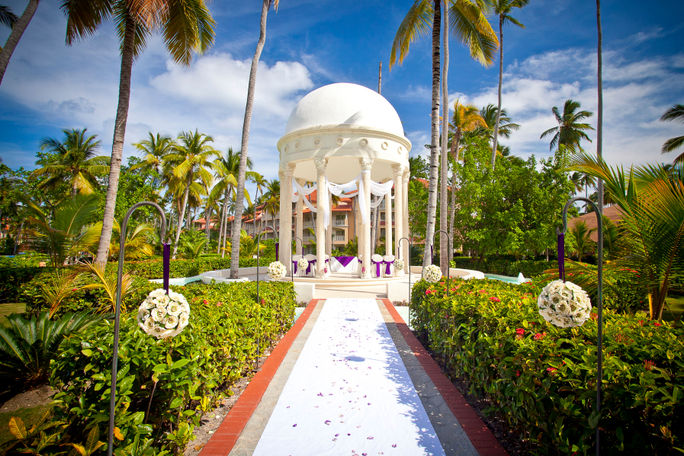 Garden wedding venue at the Majestic Elegance Punta Cana