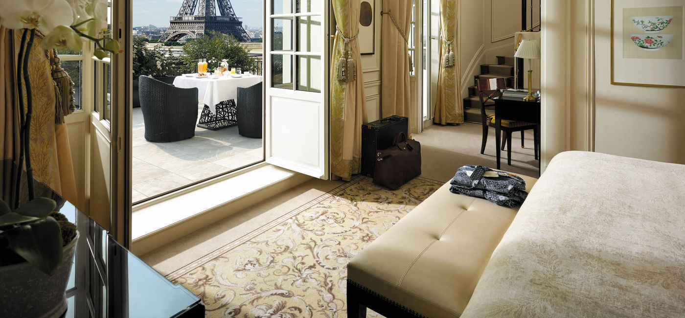 Image: PHOTO: Eiffel Duplex Terrace Suite at Shangri-La Hotel, Paris. (Photo courtesy of Shangri-La Hotels & Resorts)