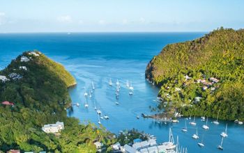 Marigot Bay and Marina, Saint Lucia.