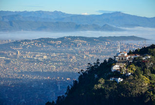 Aerial view of Bogota, Colombia