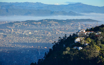 Aerial view of Bogota, Colombia