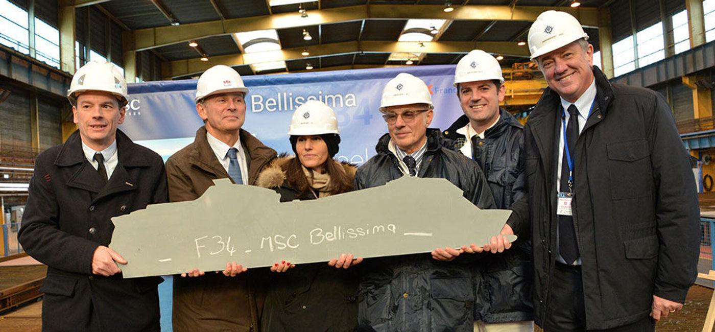 Image: MSC Bellissima steel cutting, Photo courtesy of MSC Cruises (Photo courtesy of MSC Cruises)