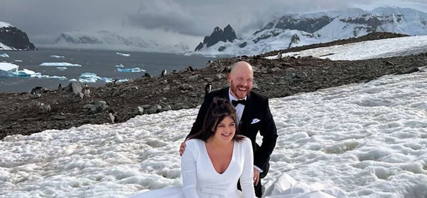 Image: Couples tie the knot in Antarctica for the first time with Atlas Ocean Voyages. (photo via Atlas Ocean Voyages)