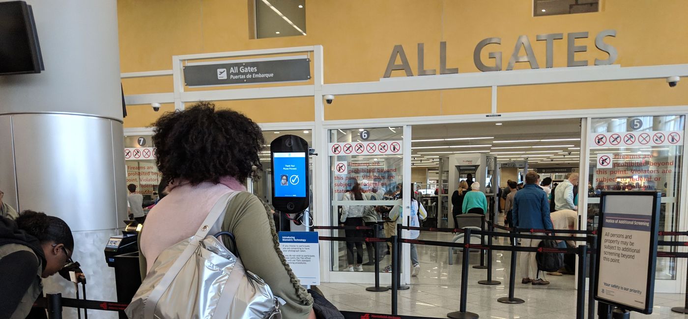 Image: Facial Recognition at the Airport (photo by Eric Bowman)