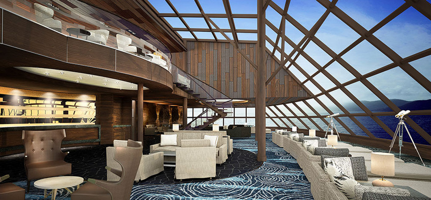 Image: PHOTO: Rendering of The Haven Observation Lounge on Norwegian Cruise Line's Norwegian Bliss. (Photo courtesy of Norwegian Cruise Line)