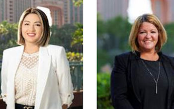 Atlantis Paradise Island, Gabriela Lam, Vice President of Leisure (left) and Ginny Long, Director of National Accounts (right)