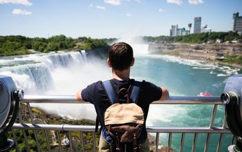 Tourists enjoying the views at Niagara Falls