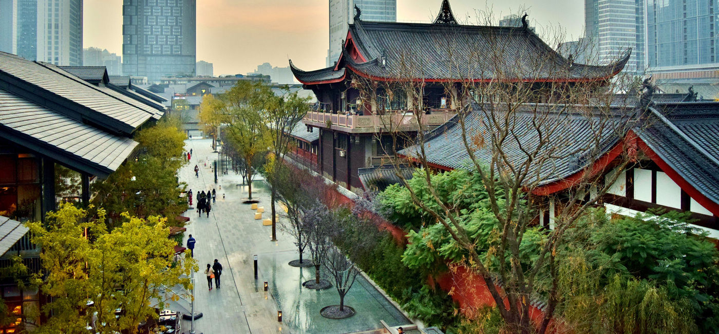 Image: PHOTO: View of Temples in Chengdu's Financial Center. (photo via iStock / Getty Images Plus /  Nate Hovee)