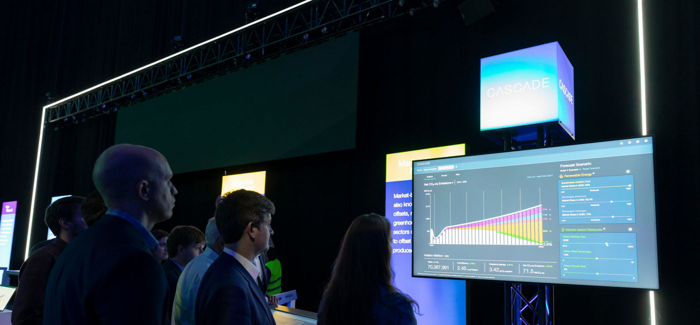 Image: Members of the new Cascade User Community attend a demo of the data modeling tool.  (Photo Credit: Boeing Media)