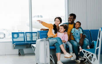 Family at the airport