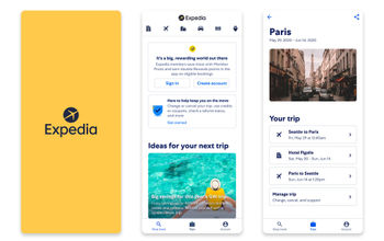 Expedia app.