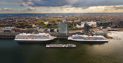 Cruise ships in Amsterdam.