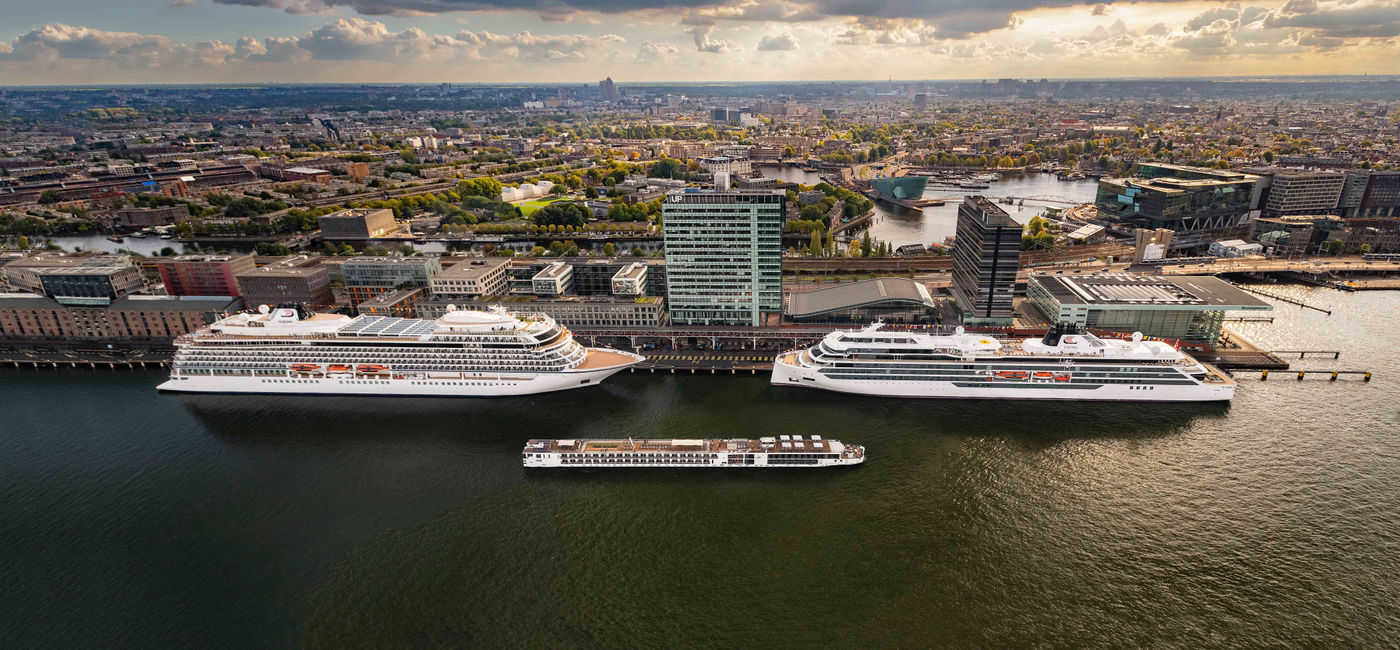 Image: Cruise ships in Amsterdam. (Viking Cruises Media)