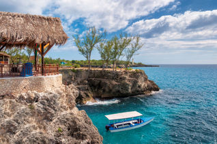 Rocky beach in Negril, Jamaica