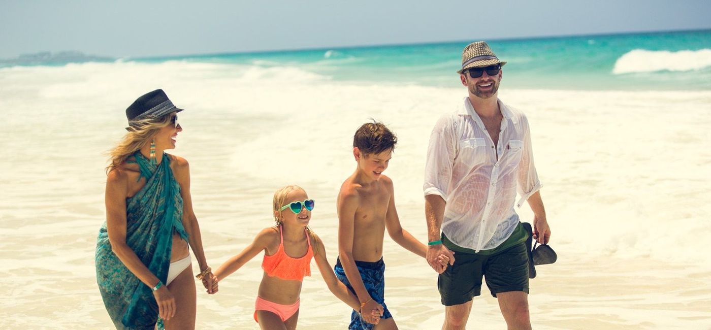 Image: Family enjoying the beach. (photo via Hard Rock International)