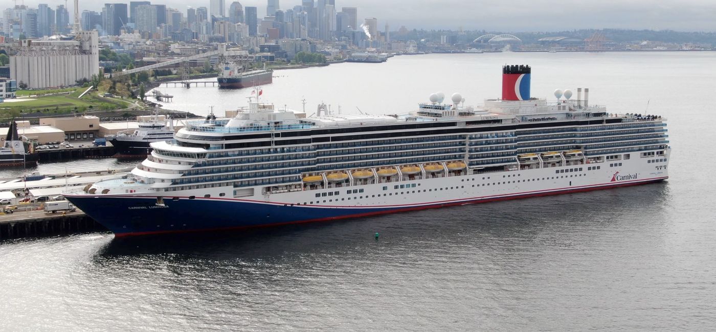 Image: Carnival Luminosa departed from a U.S. port for the first time, leaving Seattle for Alaska. (Carnival Cruise Line)