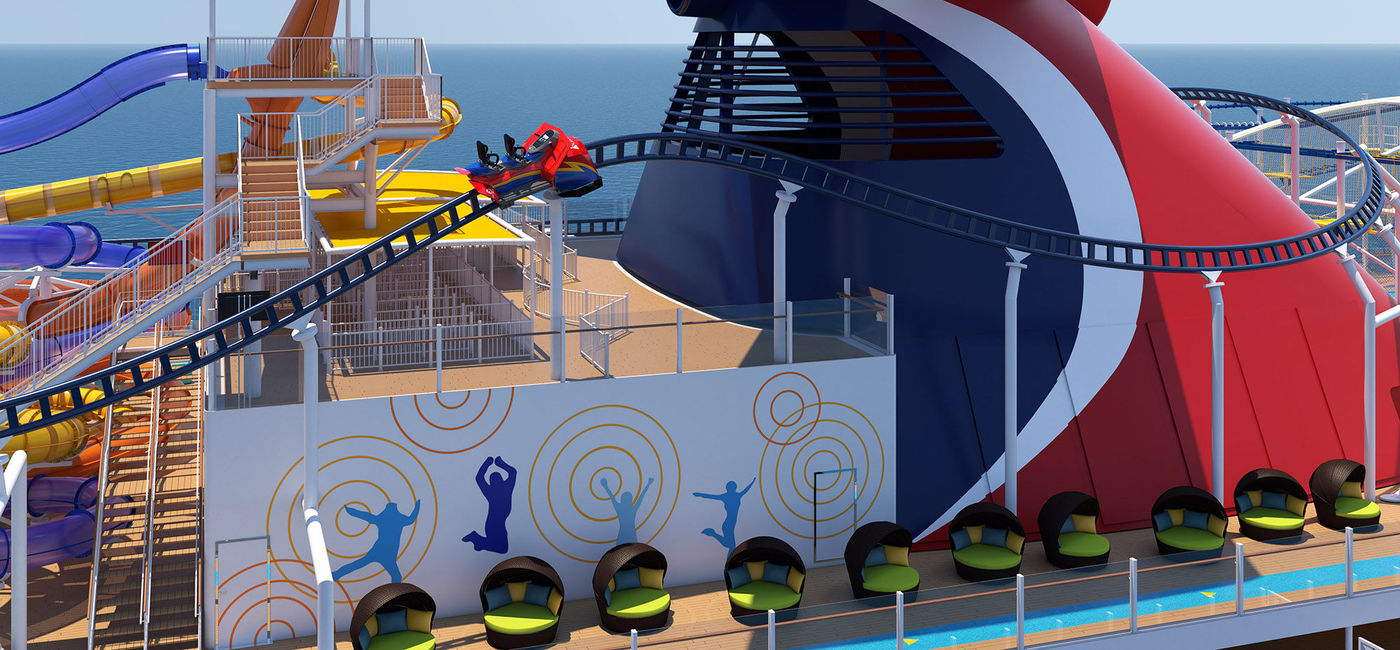 Image: PHOTO: Rendering of the BOLT roller coaster onboard the Carnival Mardi Gras. (photo via Carnival Cruise Line Media)