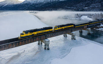 Alaska Railroad in the winter