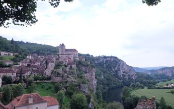 Saint-Cirq-Lapopie in Southwest France.