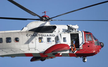 Coast Guard rescue helicopter.